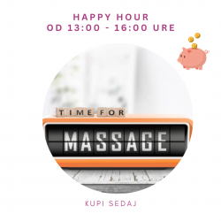 Happy Hour Akcija - masaže med 13. in 16. uro 